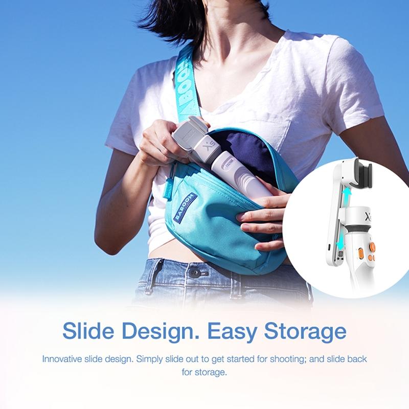 Smooth-Xs Handheld Gimbal Stabilizer Selfie Stick - Pink 200G-1915196535688269830