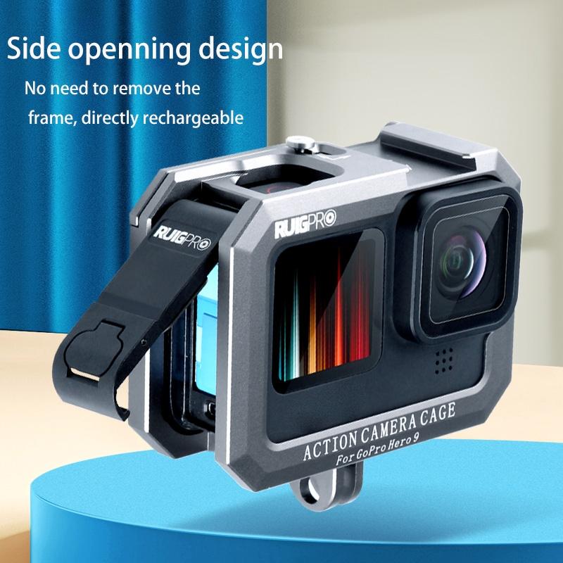 Metal Border Frame Mount For Gopro Hero10 / 9 With Dual Cold Shoes Base-1915196560346583044