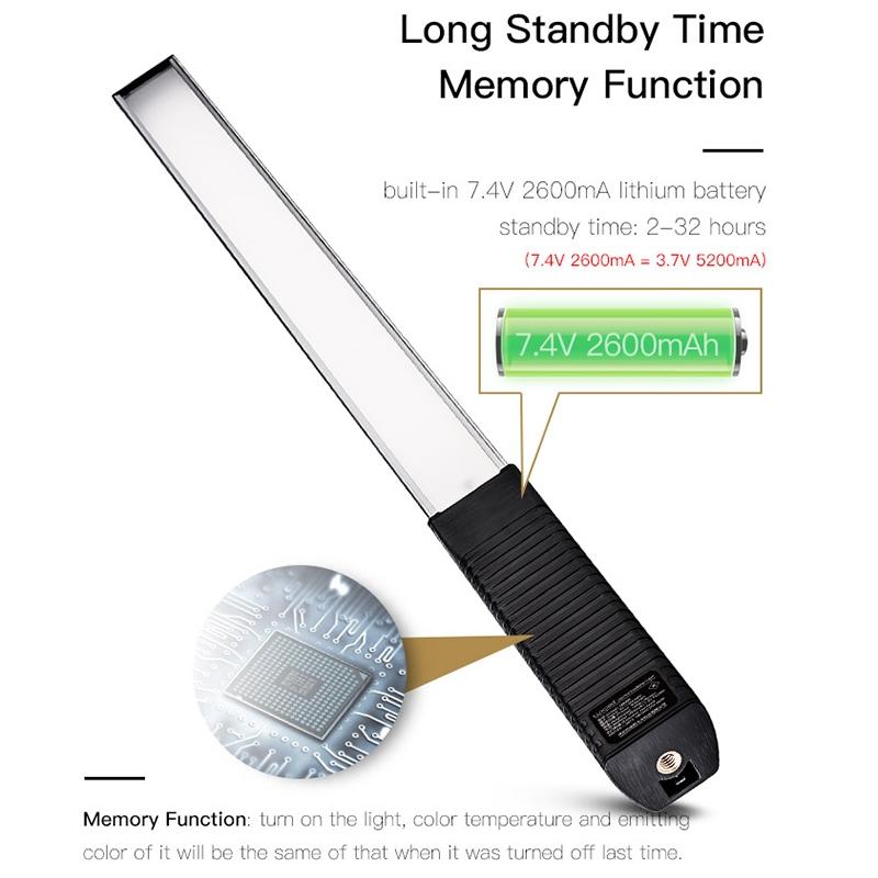 8-Colour Led Stick Video Light With Remote Control-1915198239964008450