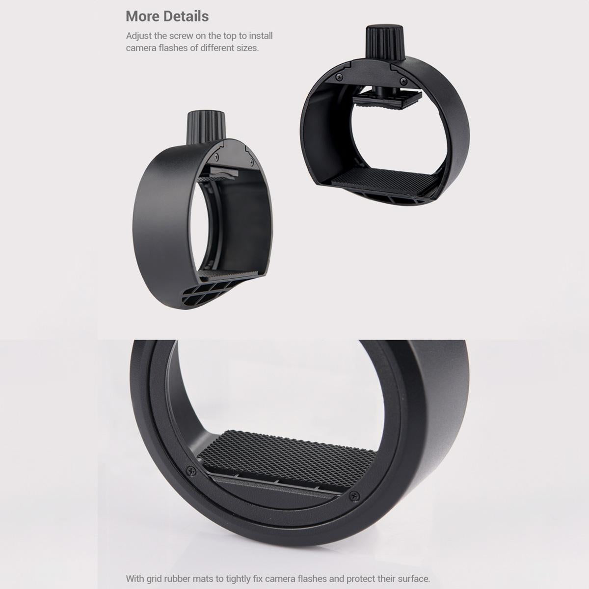 Round Flash Adapter For Tt685 / V860Ii / V350 / Tt600 - Black-1915196777175322629