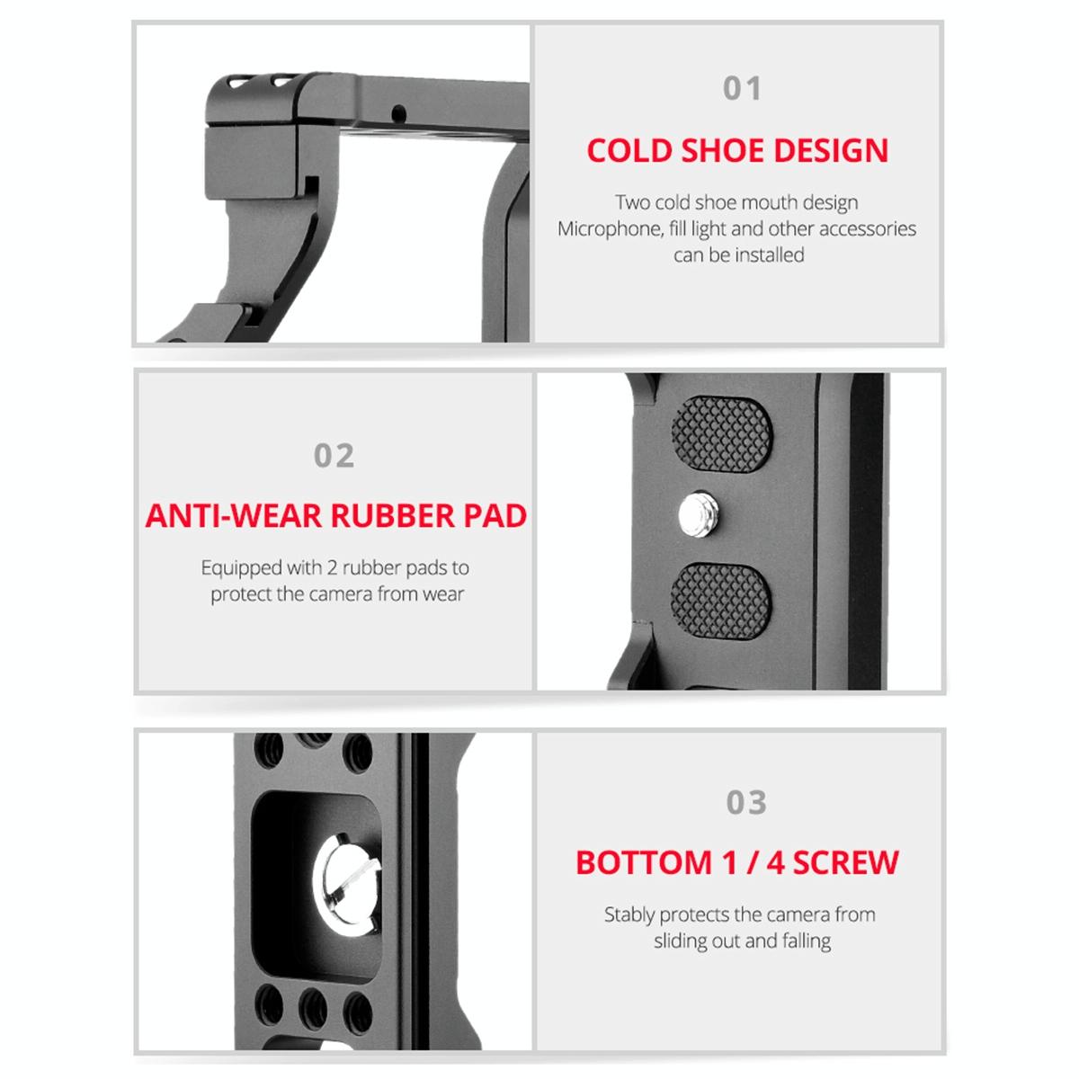 Sony Alpha 7C Video Cage Stabilizer Kit With Handle-1915196752974188548