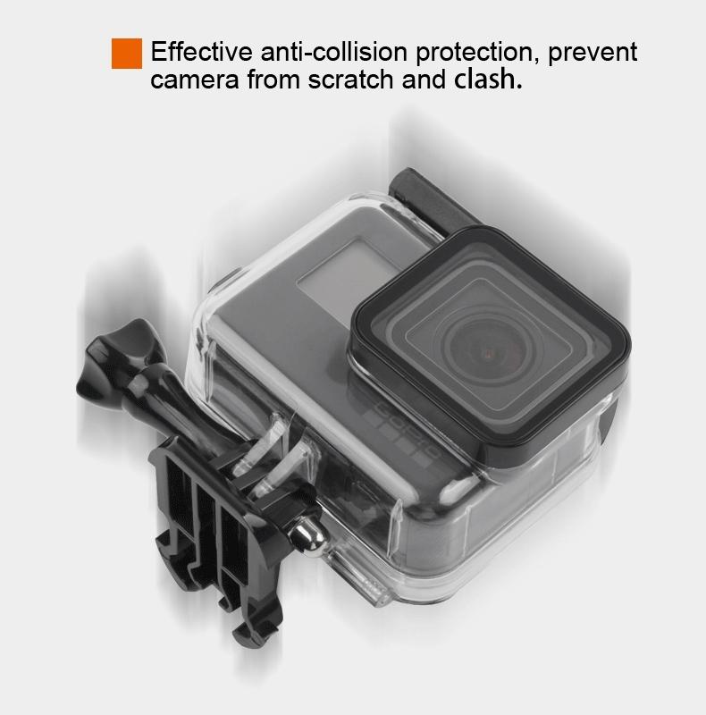 Waterproof Housing For Gopro Hero 6 / 5 With Touch Screen Back Cover - 45M-1915196602444812291