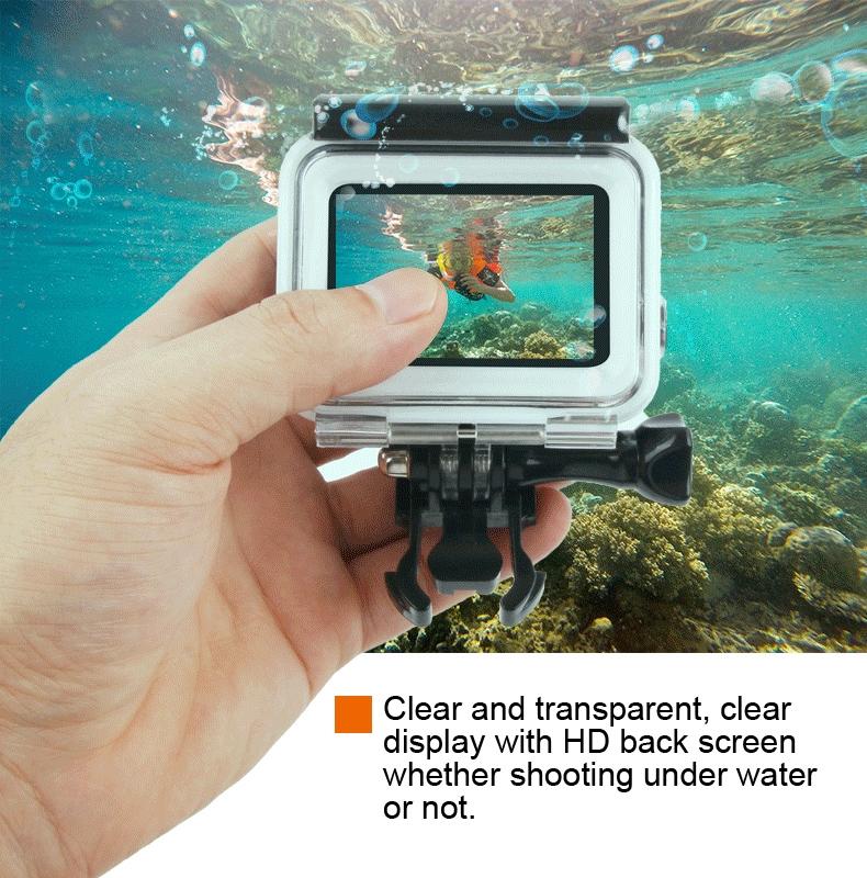 Waterproof Housing For Gopro Hero 6 / 5 With Touch Screen Back Cover - 45M-1915196602444812292
