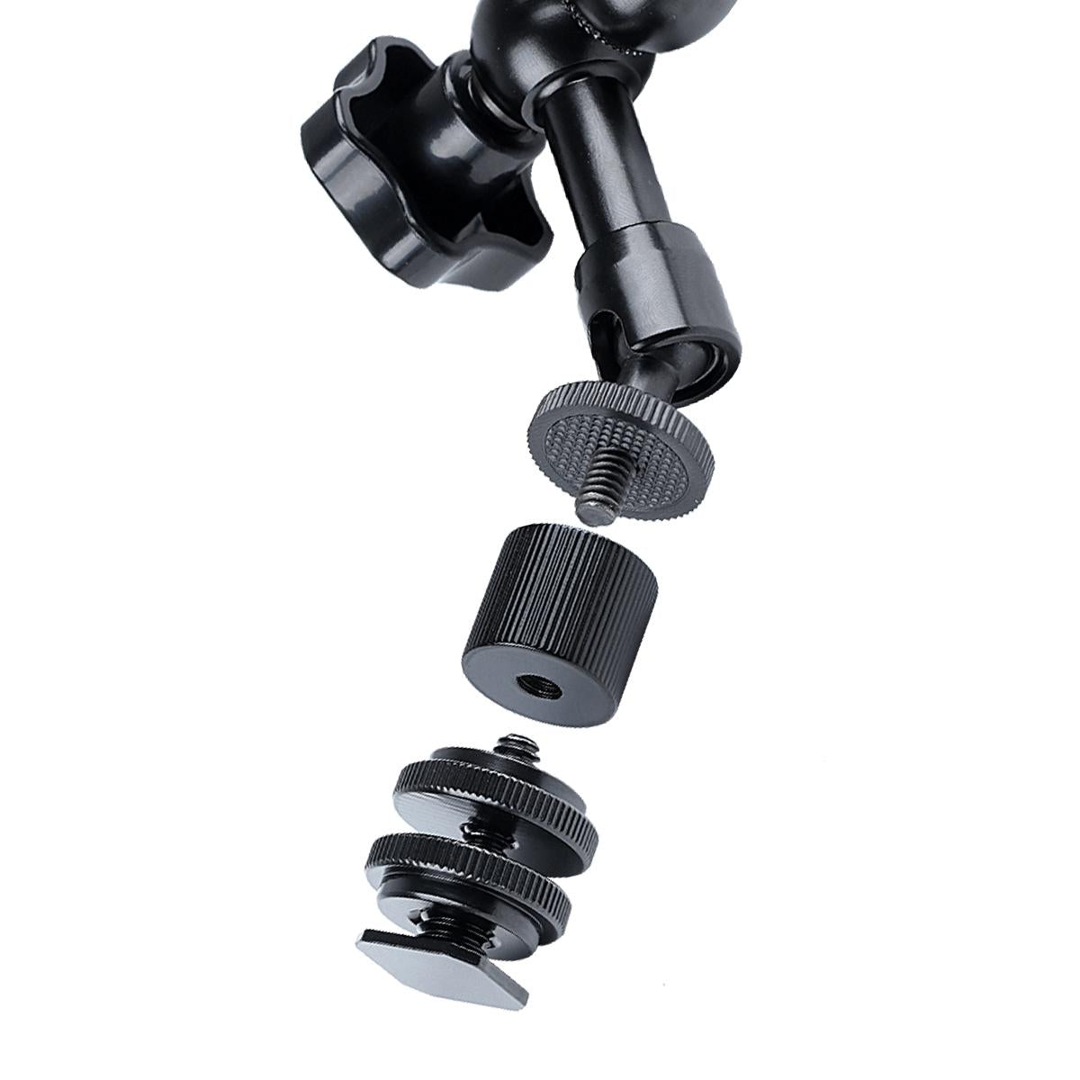 7 Articulating Magic Arm With Adjustable Friction & Large Claws Clips - Black-1915196509939437571