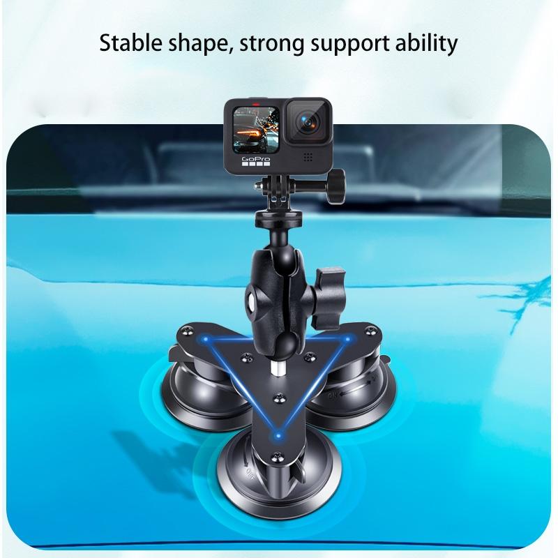 Universal Dual Suction Cup Mount For Action Cameras And Smartphones-1915196804195028996