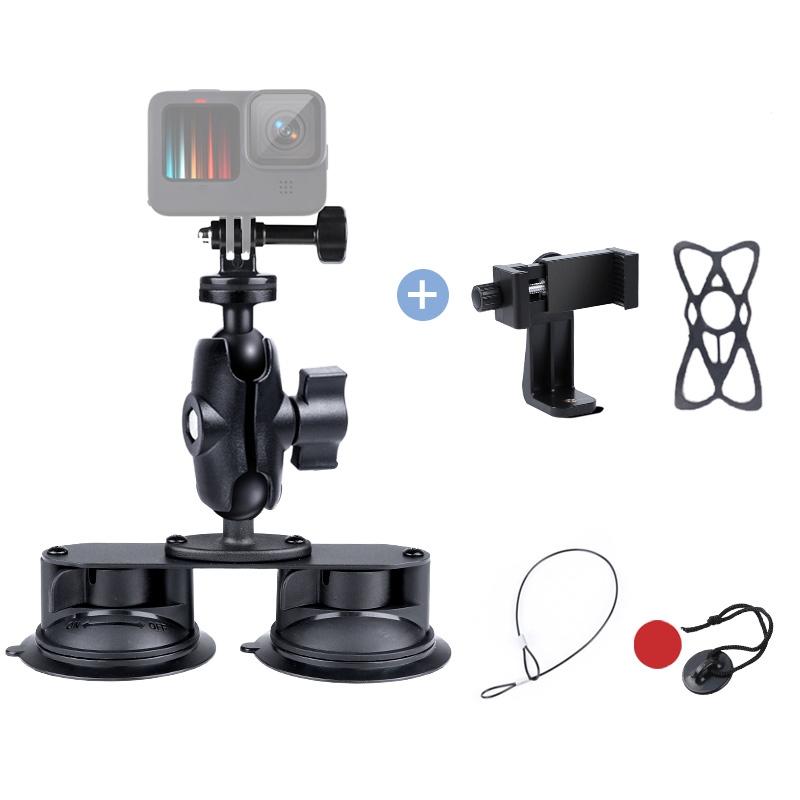 Universal Dual Suction Cup Mount For Action Cameras And Smartphones-1915196804195029000