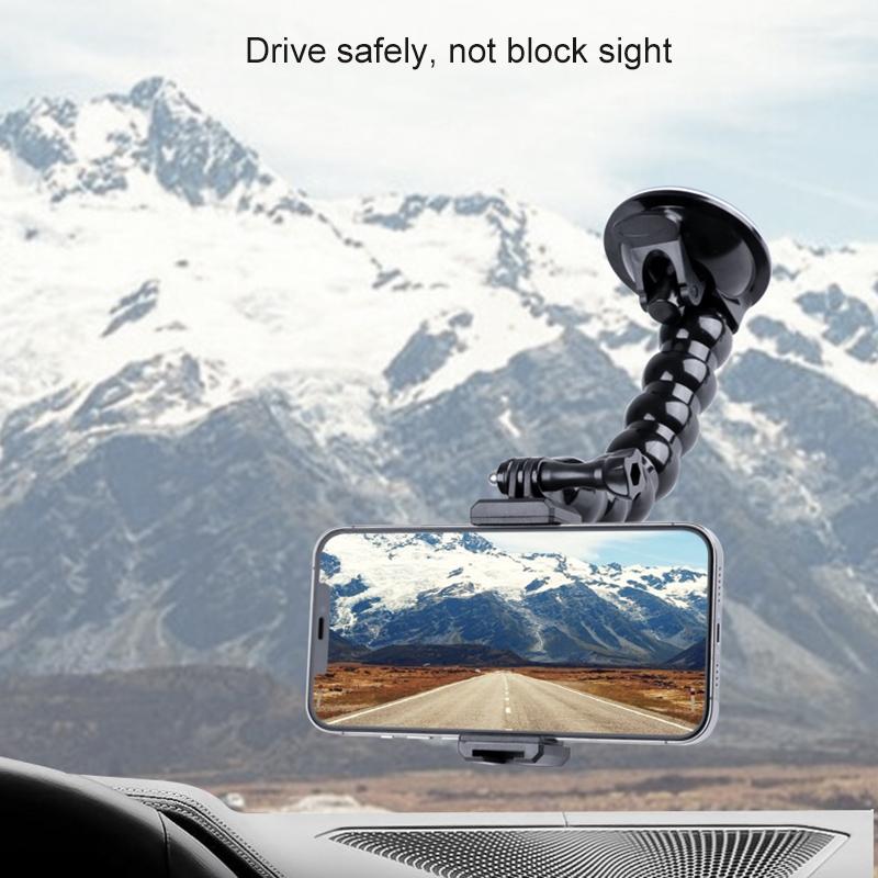 Flexible Suction Cup Mount With Phone Clamp - 1 / 4 Jaws-1915196489504788487