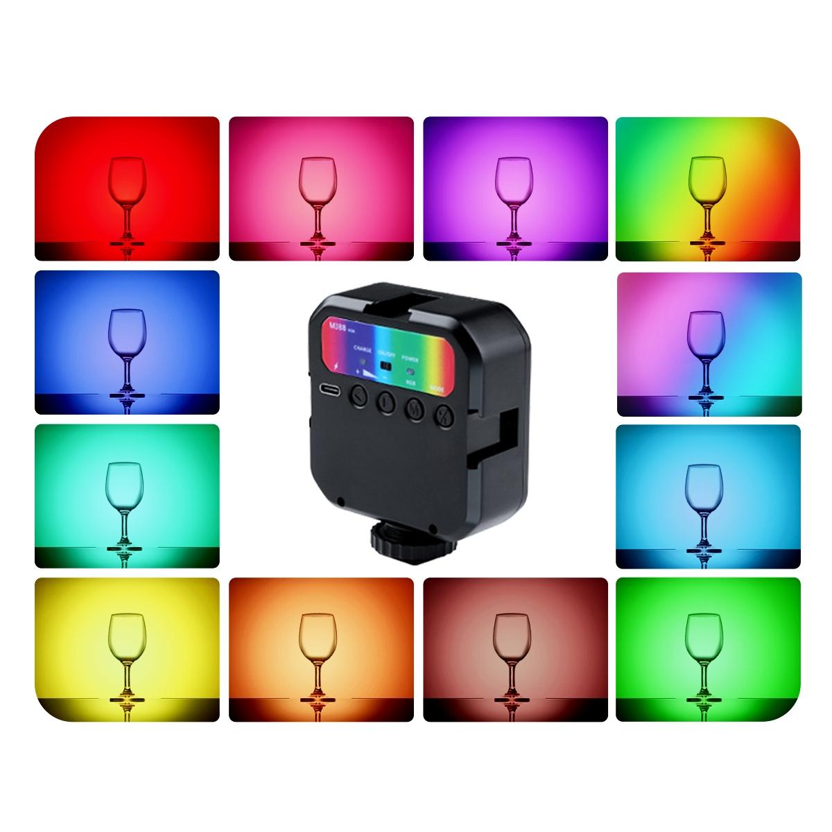 Handheld Camera Led Light With Remote - Full Colour Beauty Fill - Black-1915196720589967364