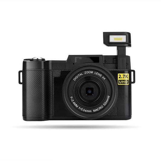 3.0 Flip Screen Vlog Camera With 4X Zoom - Black-1915196778584608769