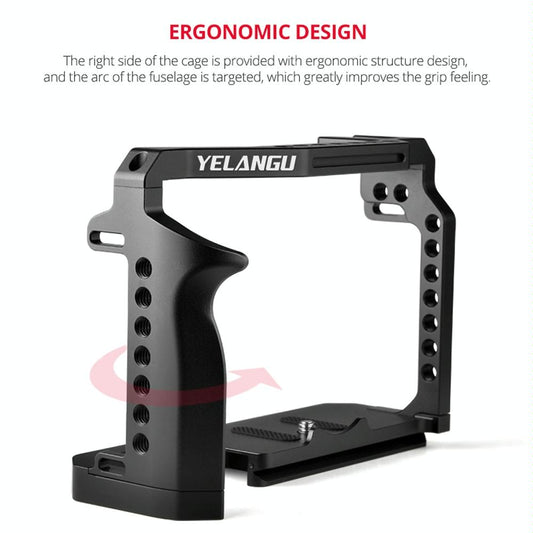 Video Camera Cage Stabilizer For Canon Eos R5 / R6 / R - Black-1915196753674637314