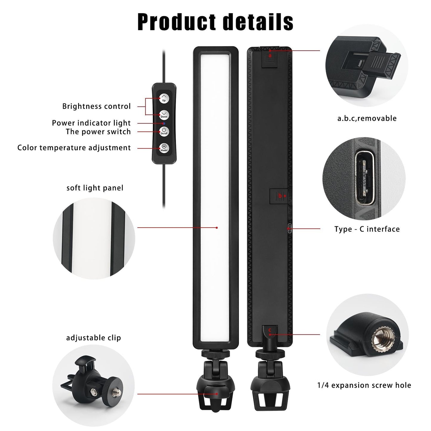 Portable Bi-Colour Led Video Light For Live Streaming And Conferences-1915197746059546626