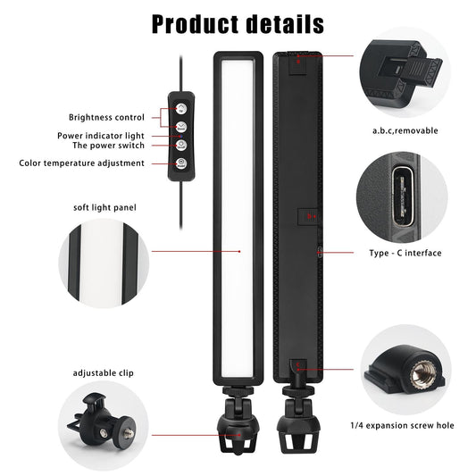 Portable Bi-Colour Led Video Light For Live Streaming And Conferences-1915197746059546626