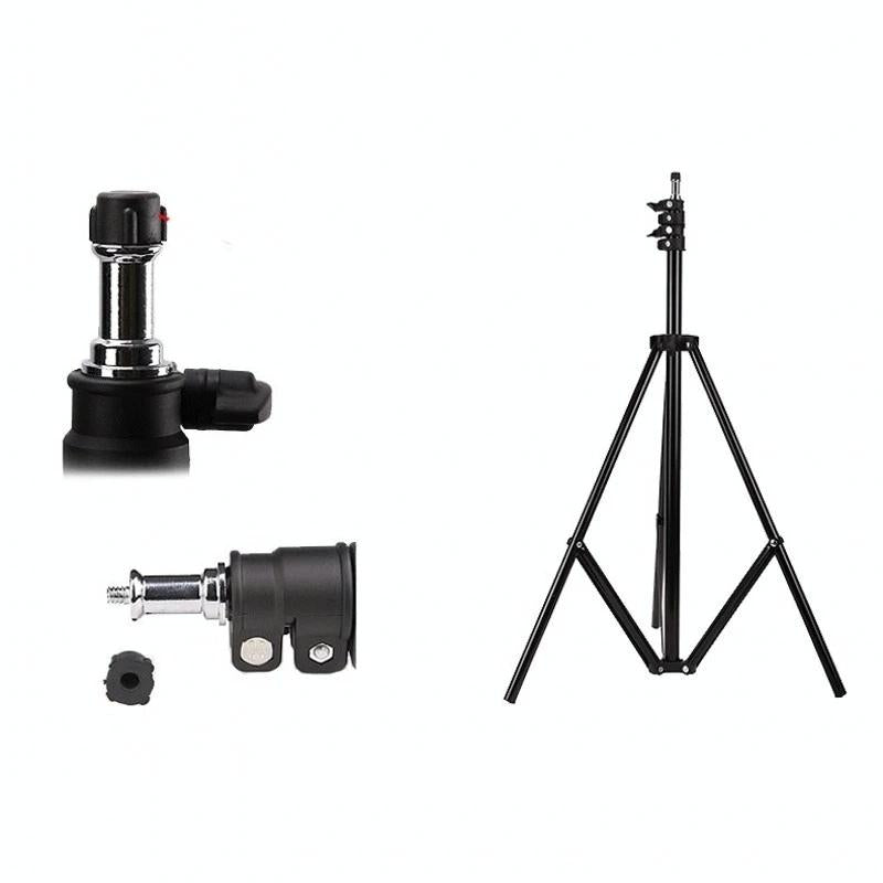 Aluminum Light Stand For Studio Flash - 1.9M Height - Black-1915196773735993346