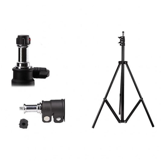 Aluminum Light Stand For Studio Flash - 2.8M Height - Black-1915196788801933314