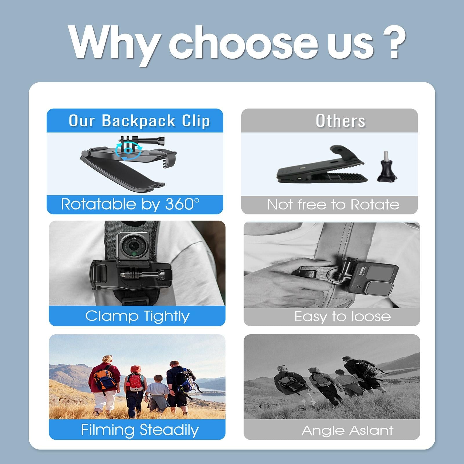 360 Degree Rotating Backpack Belt Clip Bracket-1915196799501602818