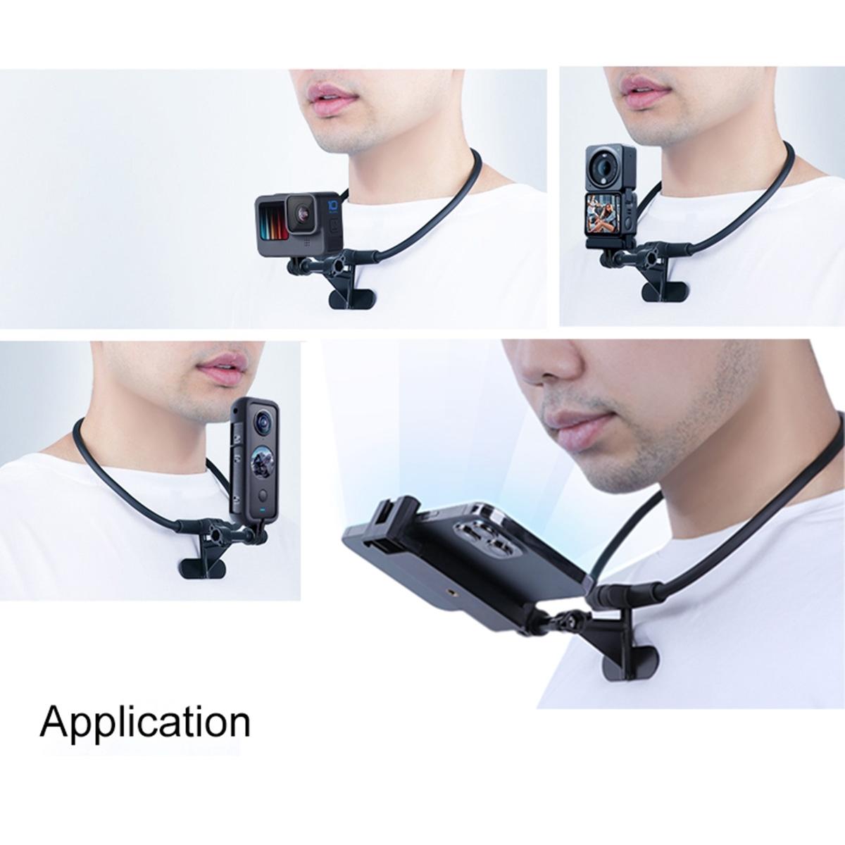 Neck Phone Camera Holder With Phone Clamp - Hands-Free & Extended-1915196721374302213