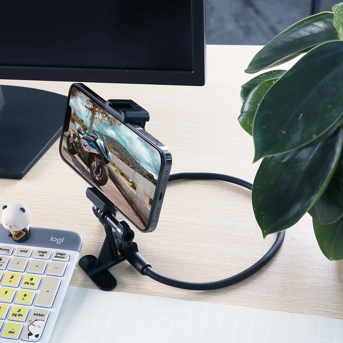 Neck Phone Camera Holder With Phone Clamp - Hands-Free & Extended-1915196721374302214