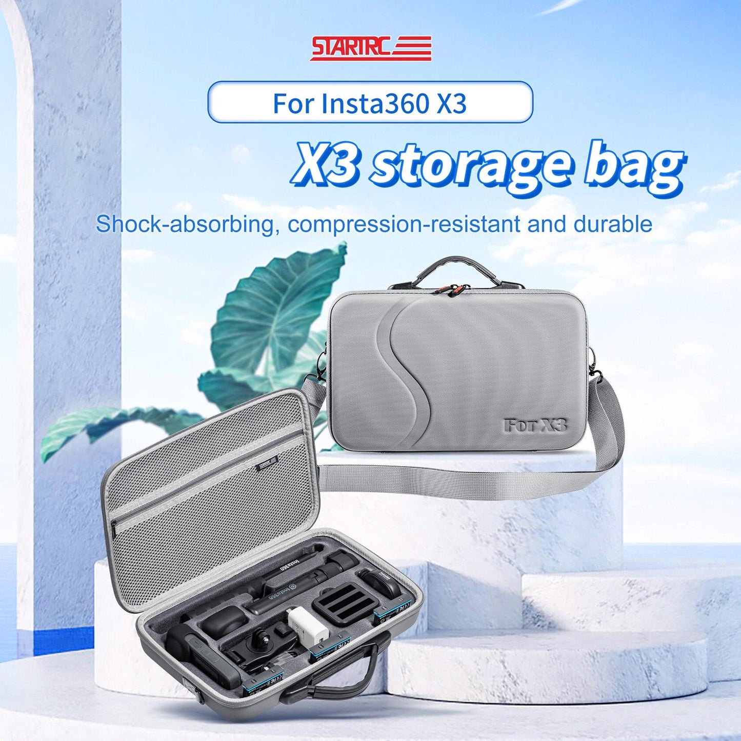 Insta360 One X3 Camera & Accessories Storage Bag - Diamond Texture-1915196548992602114