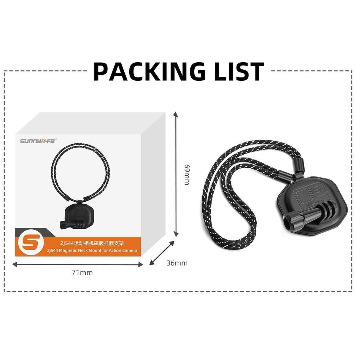 Neck Phone Action Camera Holder - Magnetic Wearable-1915196490121351173