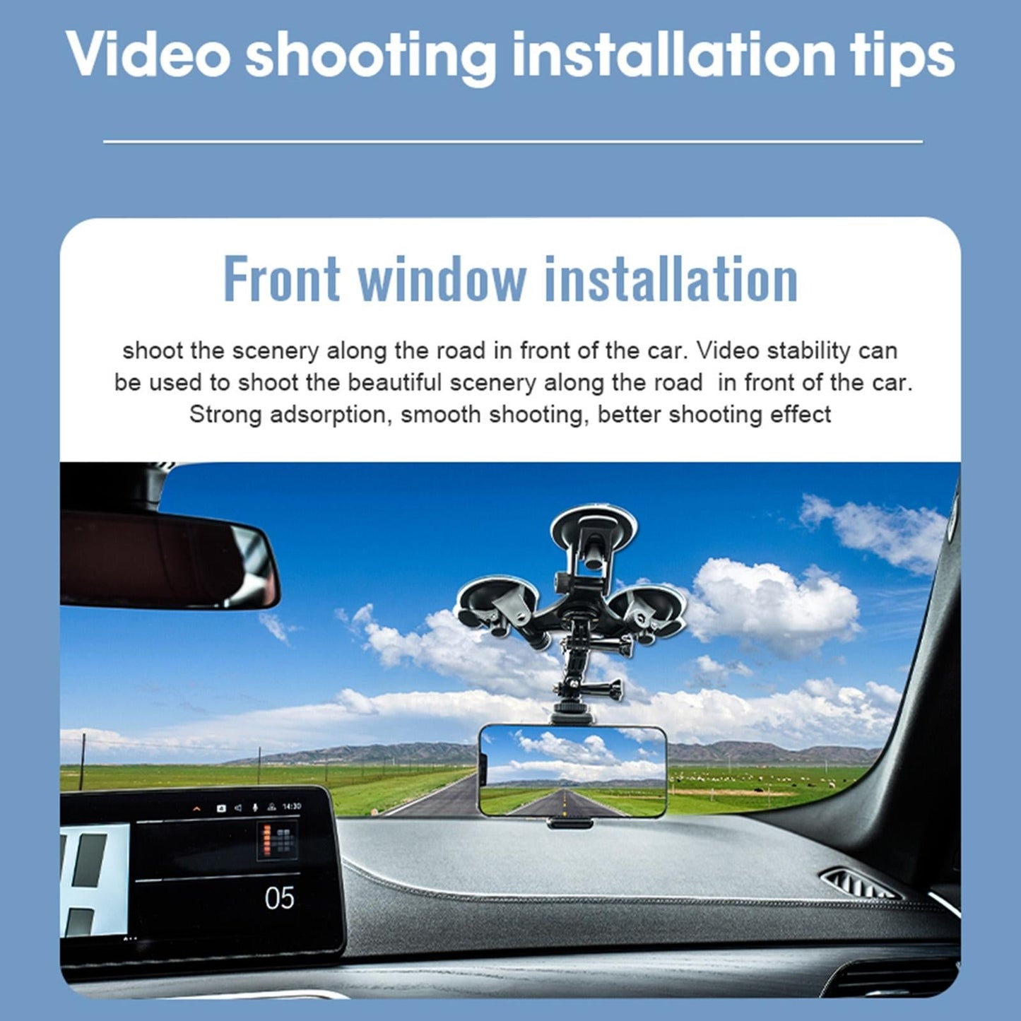 Triangle Suction Cup Mount - Strong Direction-1915196792895574019