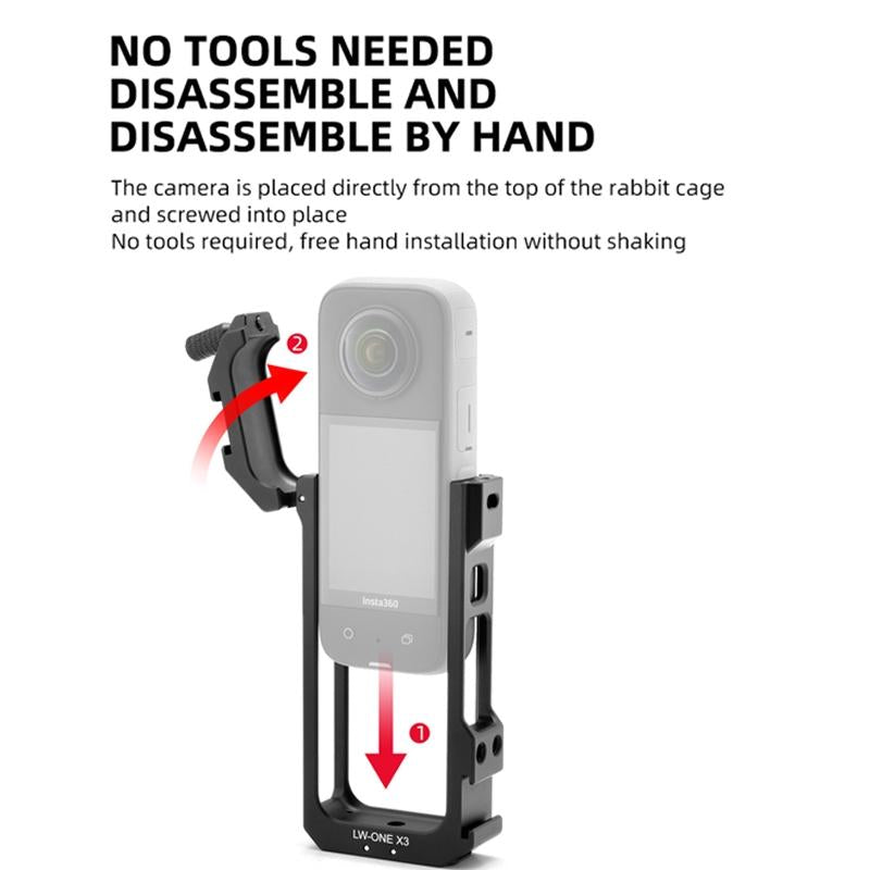 Extended Metal Cage For Insta360 X3 Camera-1915197064610975750