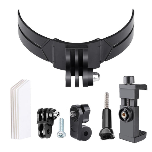 Foldable Action Camera Helmet Mount Kit With J Hook And Phone Clamp-1915196675568308225