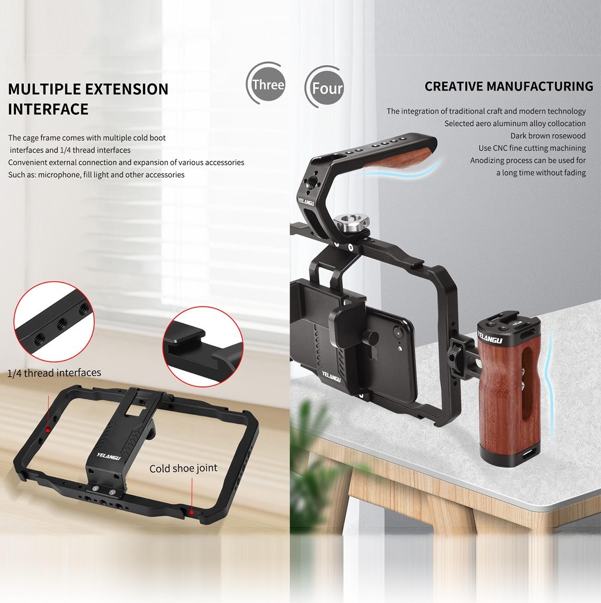Smartphone Video Rig With Stabilizer Handles For Vlogging And Live Broadcast-1915196992557027332