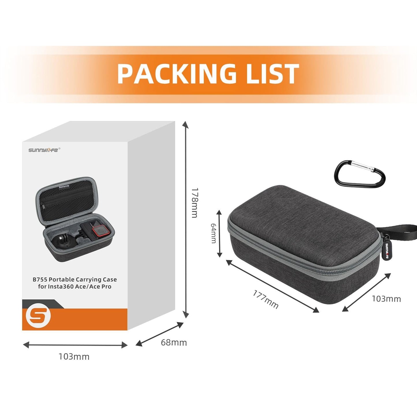 Portable Carrying Case For Insta360 Ace / Ace Pro - Mini Travel Organizer-1915196786788667401