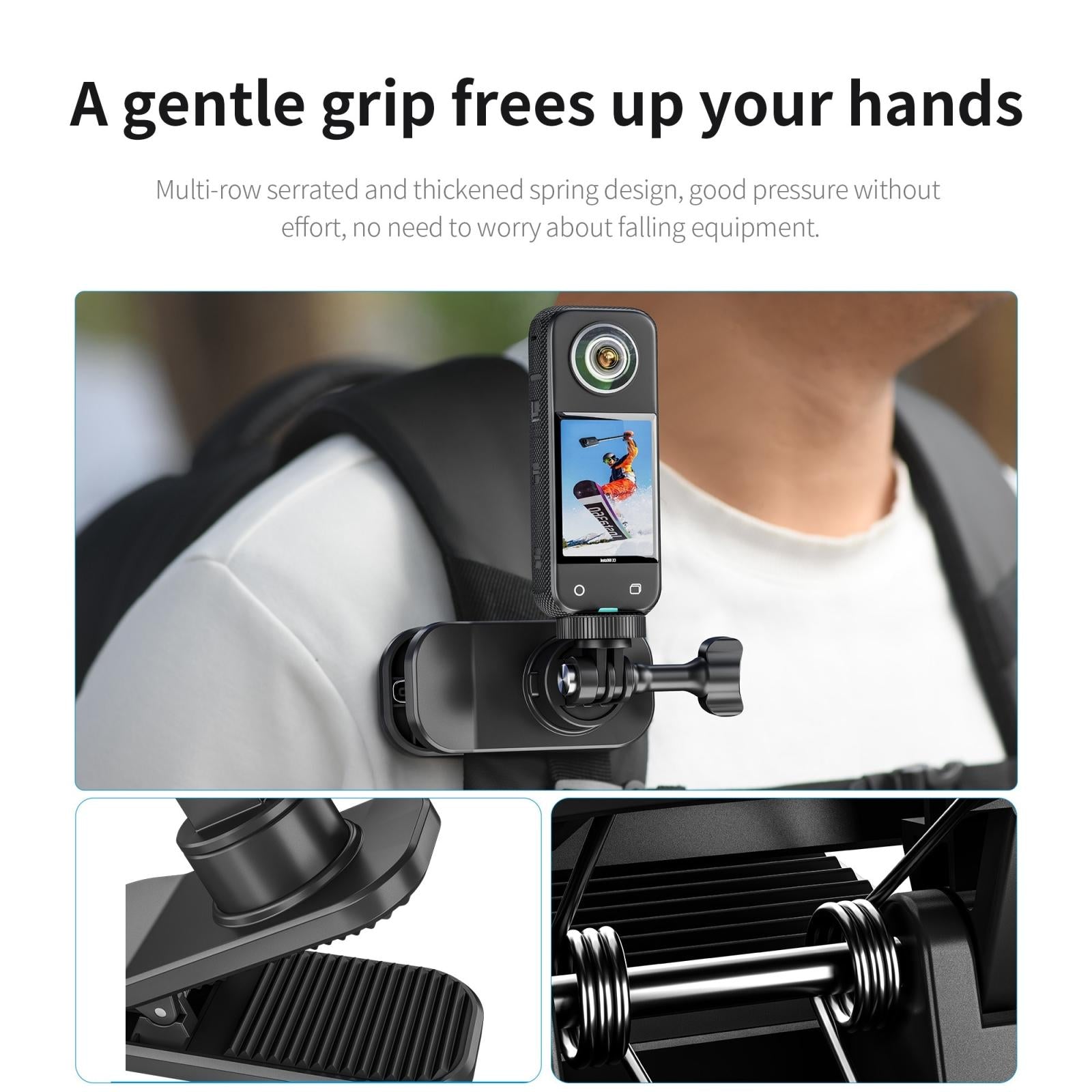 360 Degree Rotating Magnetic Backpack Clip Mount-1915196676512026626