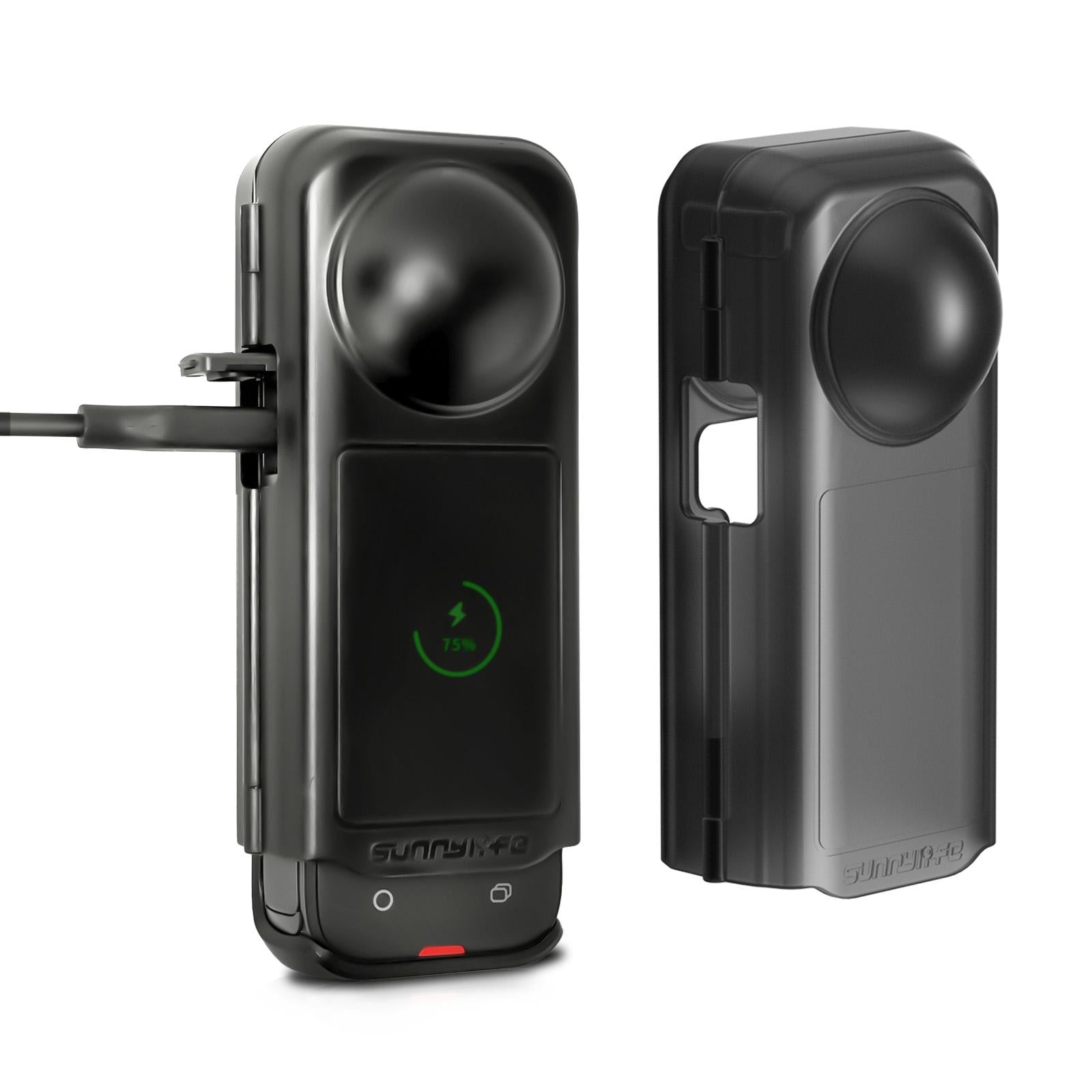 Transparent Black Sunnylife Camera Cover For Insta360 X4 With Integrated Lens Screen Protection-1915196560963145728