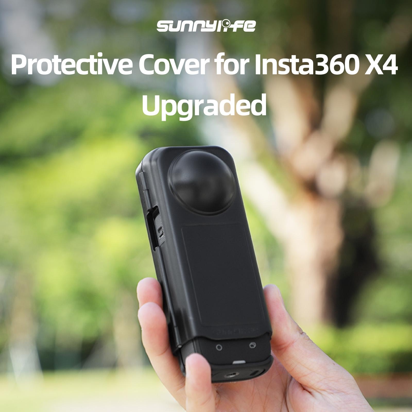 Transparent Black Sunnylife Camera Cover For Insta360 X4 With Integrated Lens Screen Protection-1915196560963145729