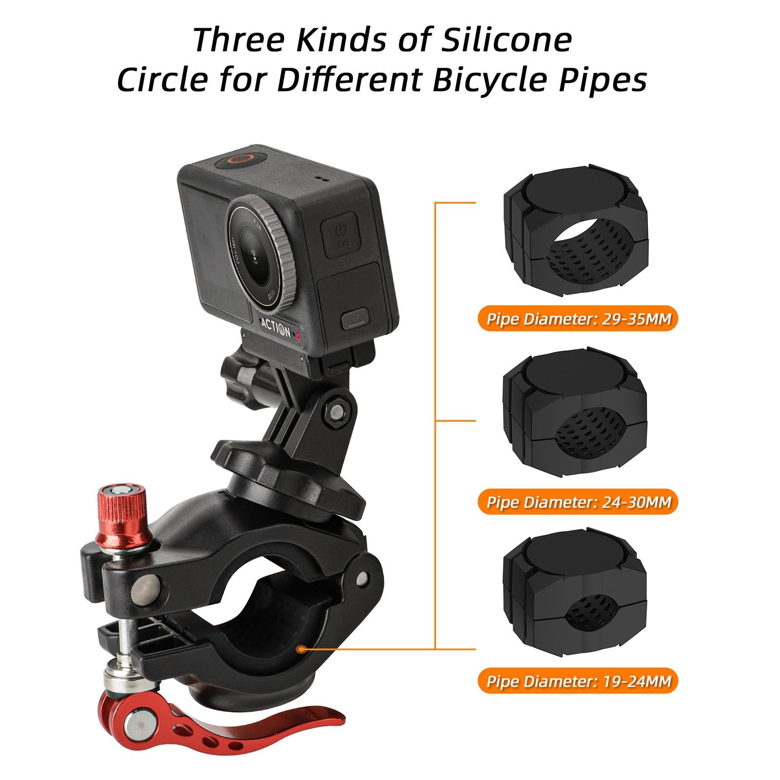 360 Degree Rotating Bike Mount For Sports Cameras-1915196490595307524