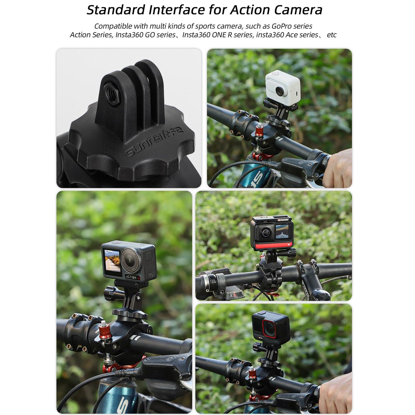 360 Degree Rotating Bike Mount For Sports Cameras-1915196490595307529