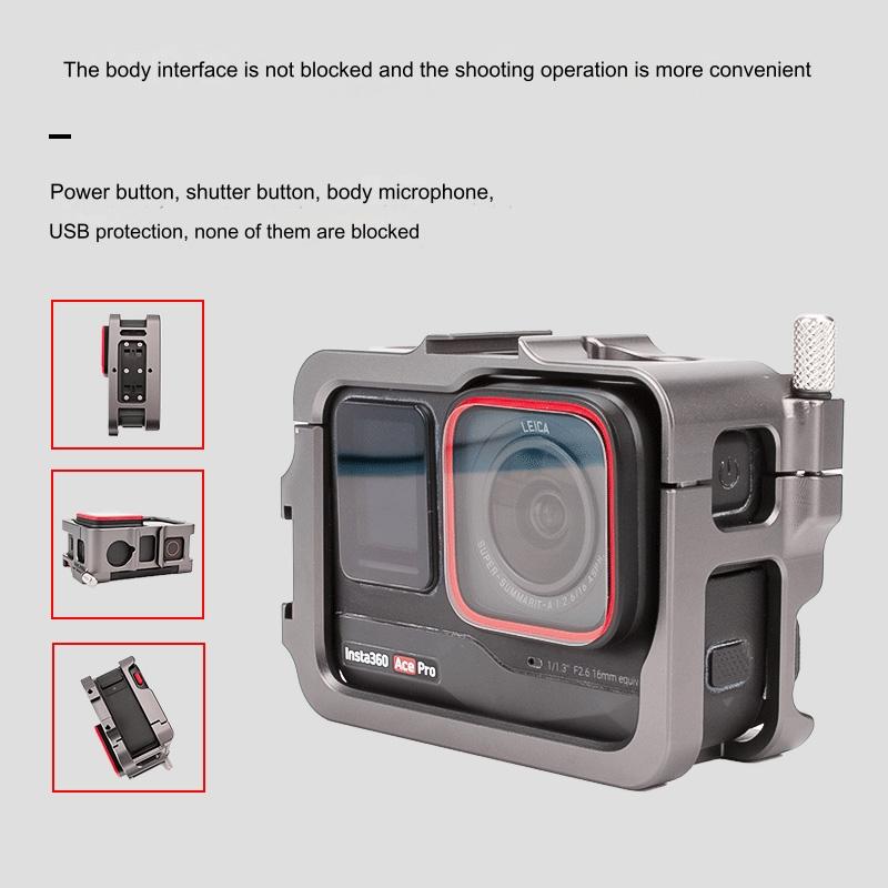 Aluminum Alloy Metal Rabbit Cage For Insta360 Ace Pro-1915196553144963075