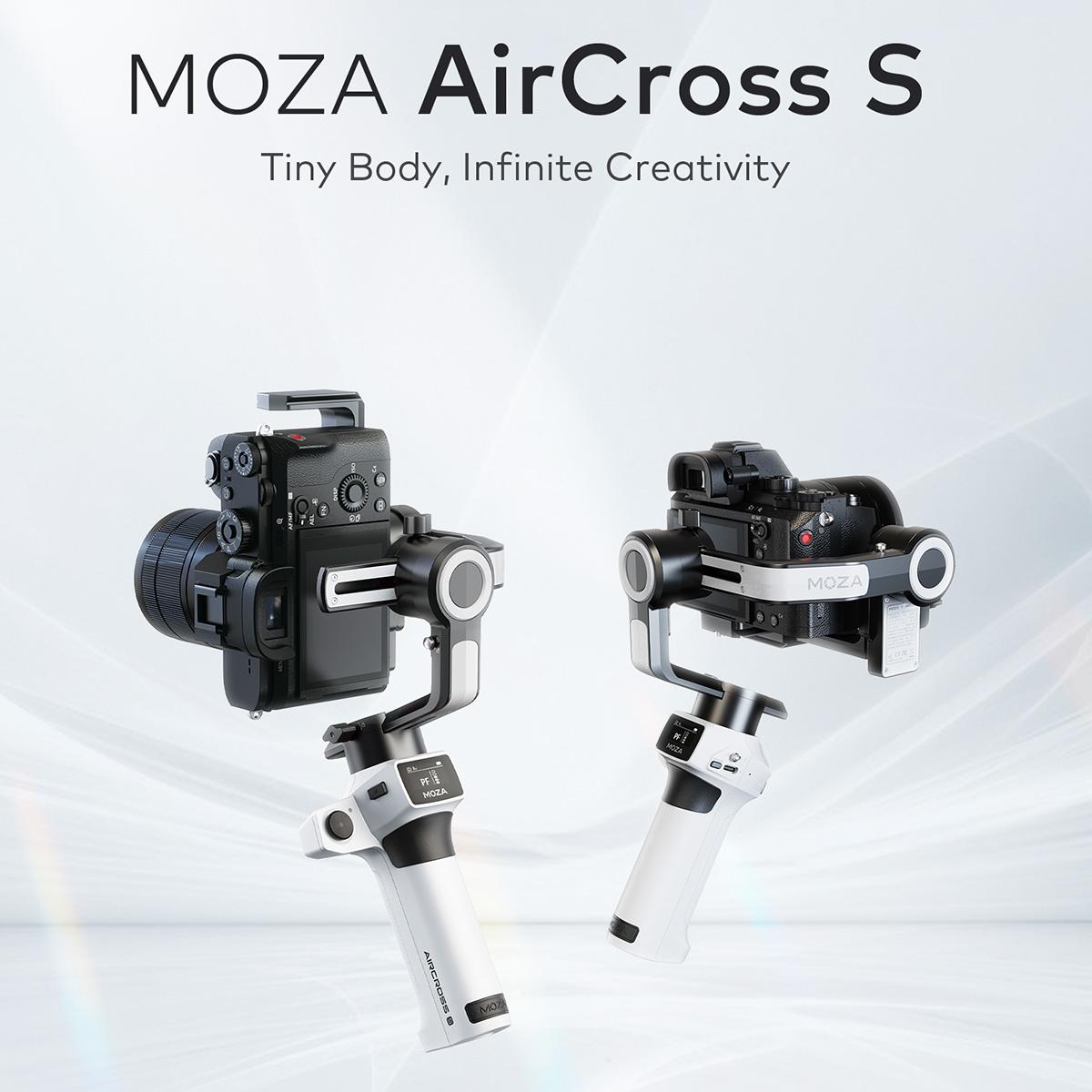 Aircross S 3 Axis Foldable Handheld Gimbal Stabilizer For Dslr Cameras And Smart Phone White-1922443415920971779
