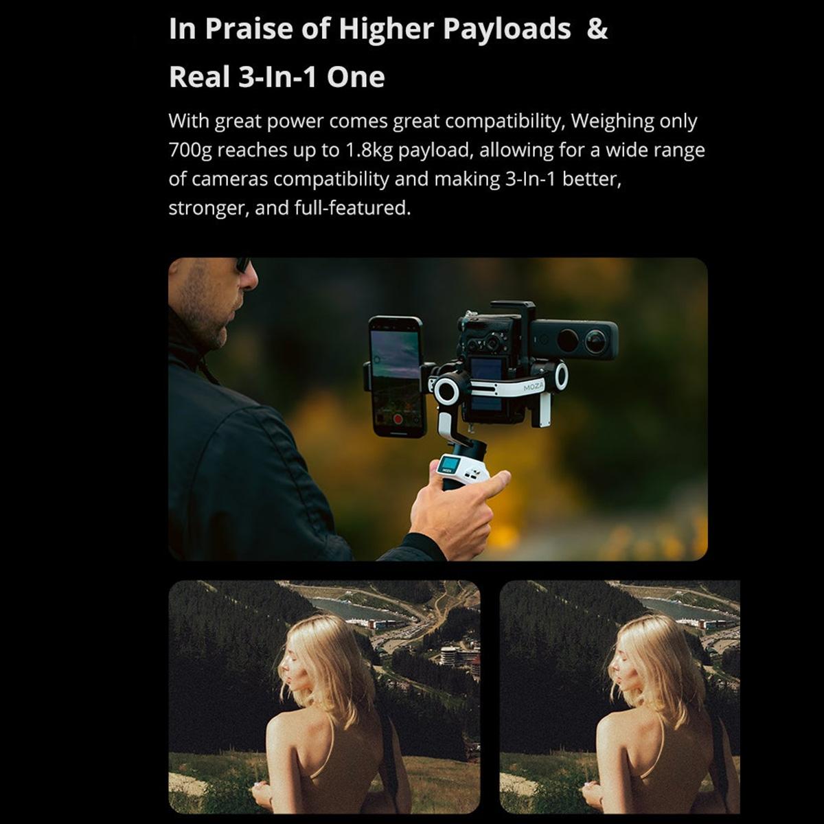 Aircross S 3 Axis Foldable Handheld Gimbal Stabilizer For Dslr Cameras And Smart Phone White-1922443415920971782