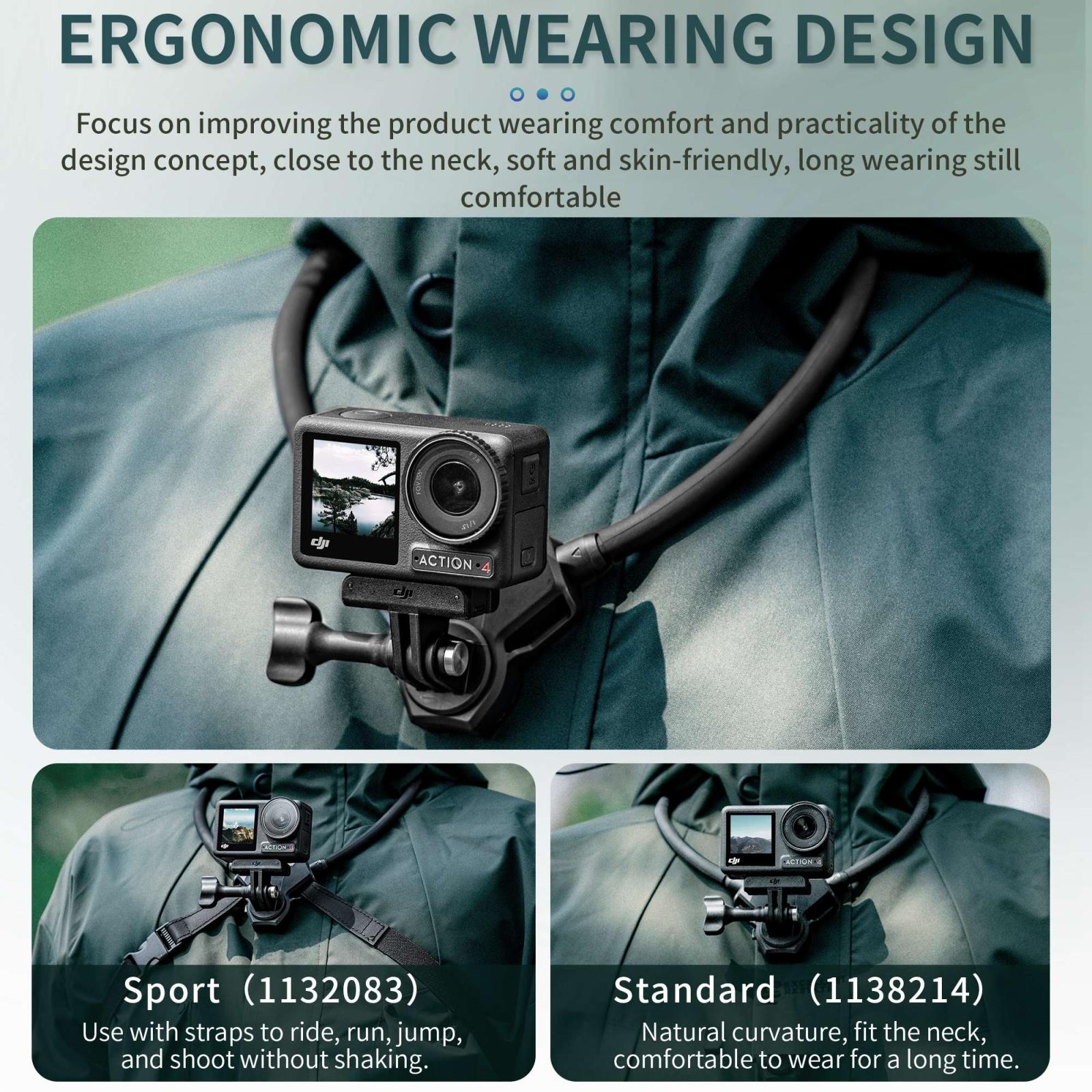 Adjustable Neck Vlog Bracket For Dji Gopro Insta360 Action Cameras And Smartphones-1915196485843161091