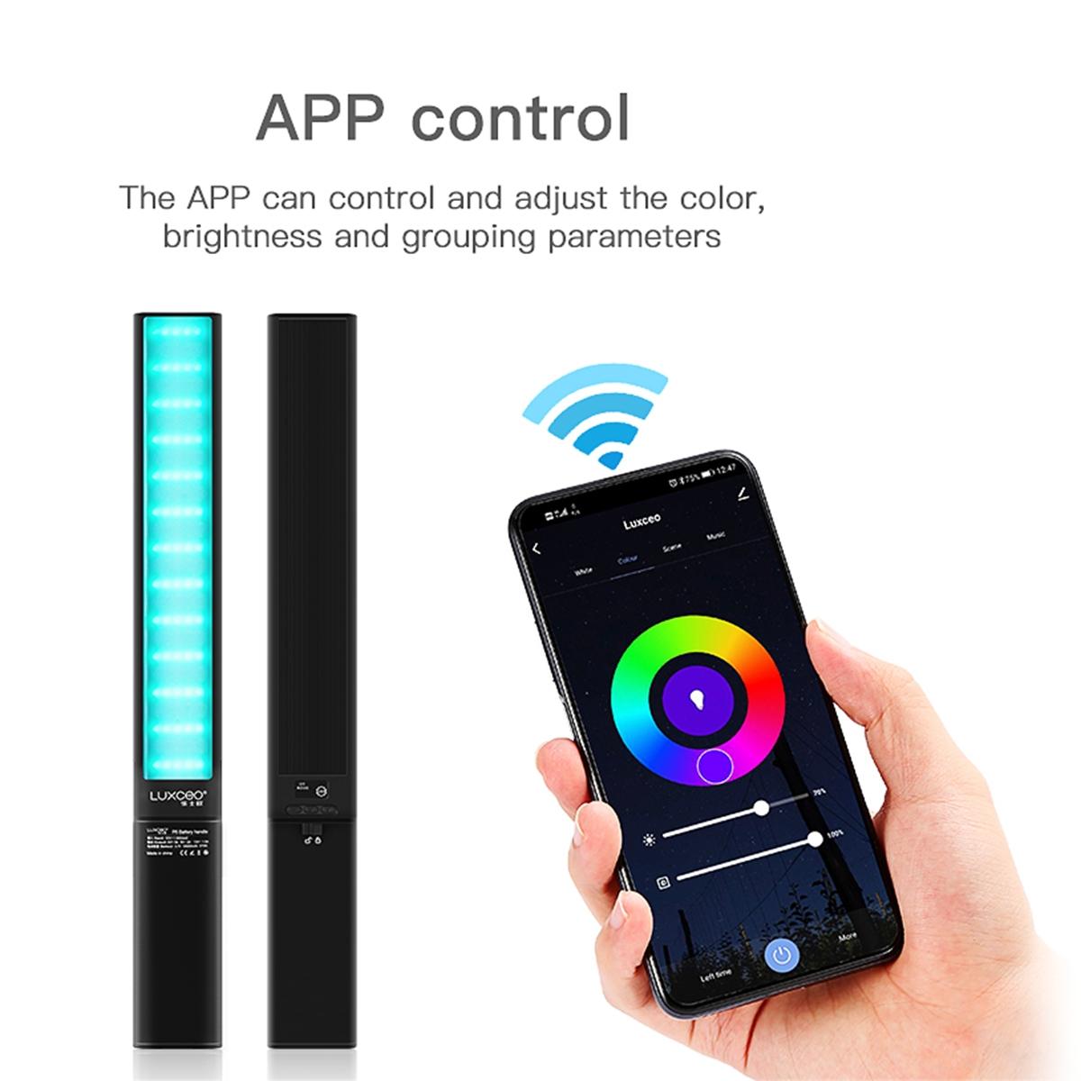 Handheld Rgb Led Video Light With App Control - Black-1915196765334802438