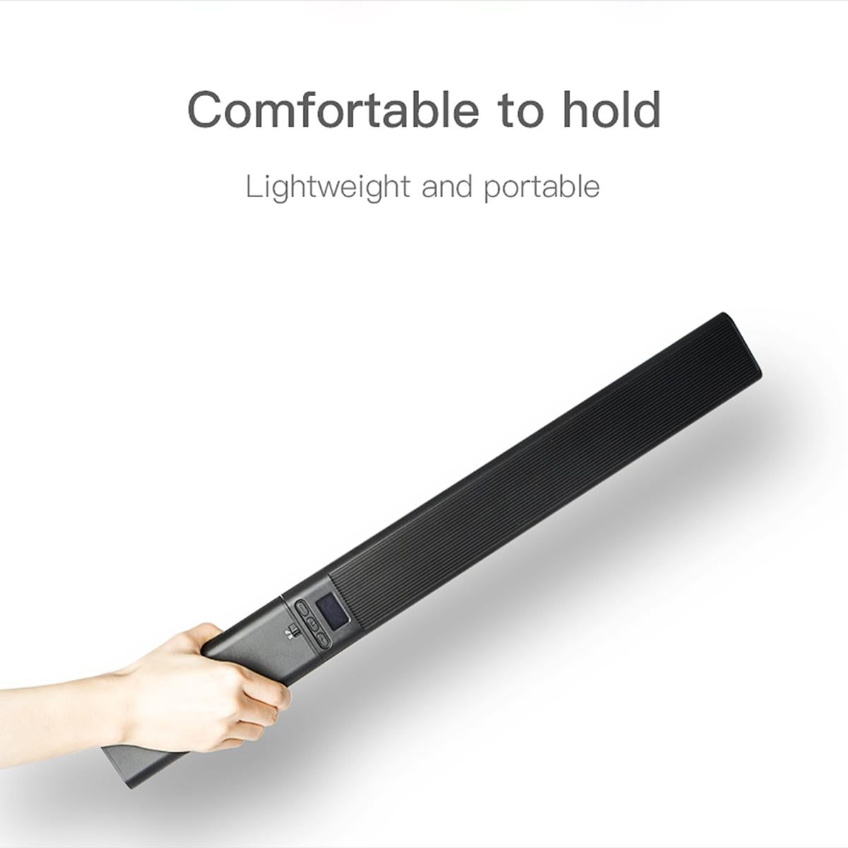 Handheld Rgb Led Video Light With App Control - Black-1915196765334802440