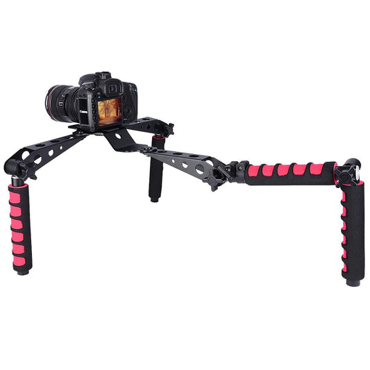 Multifunctional Camera Shoulder Mount For Dslr / Video Camera With Red Handles-1915196590340050946