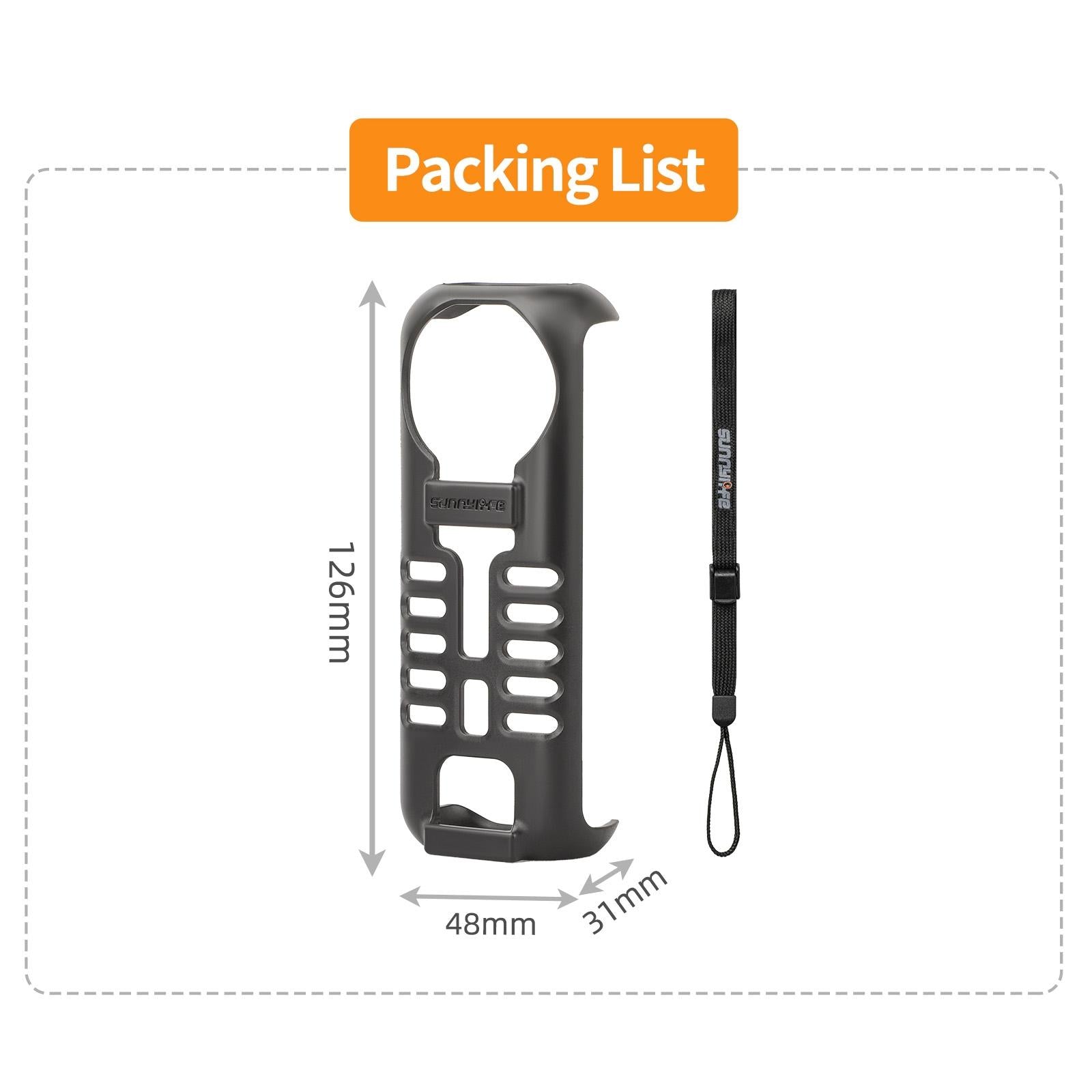 Graphene Protective Case For Insta360 X4 With Hand Strap - Black-1915196795407962114