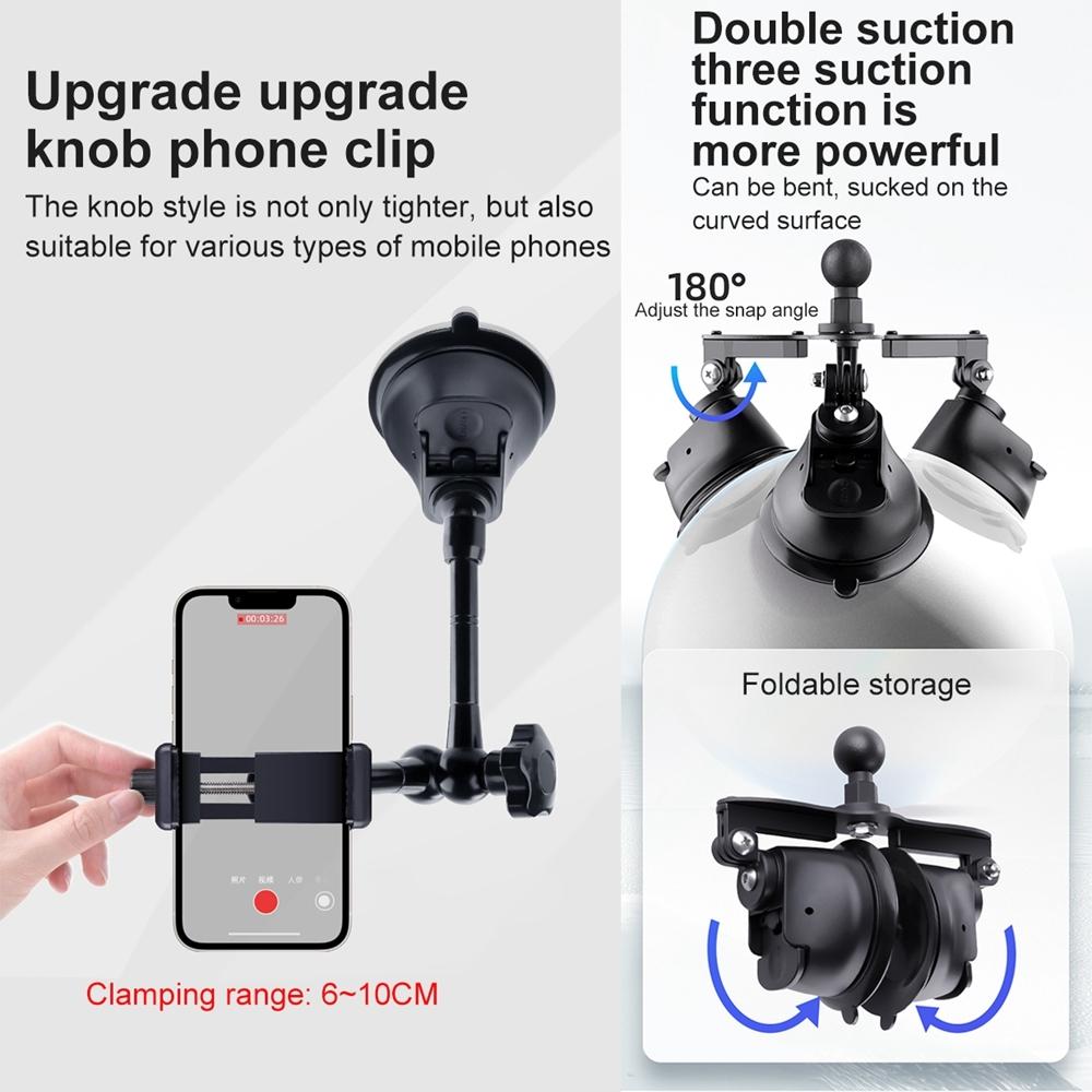 Articulating Dual Suction Cup Magic Arm Phone Mount-1915196698314018822