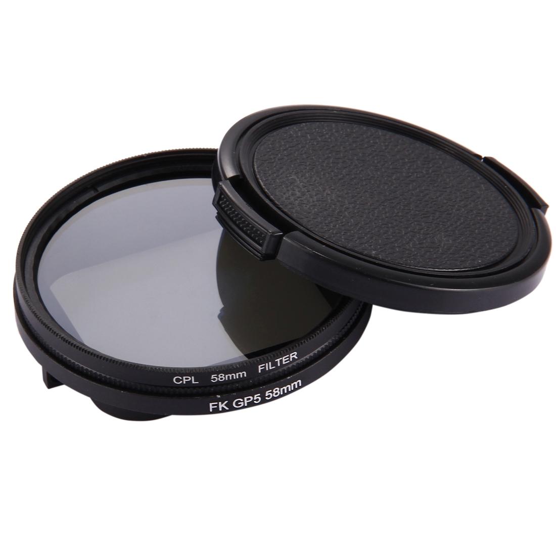 3-In-1 58Mm Round Cpl Lens Filter For Gopro Hero7 / 6 / 5 With Cap-1915197446955339781