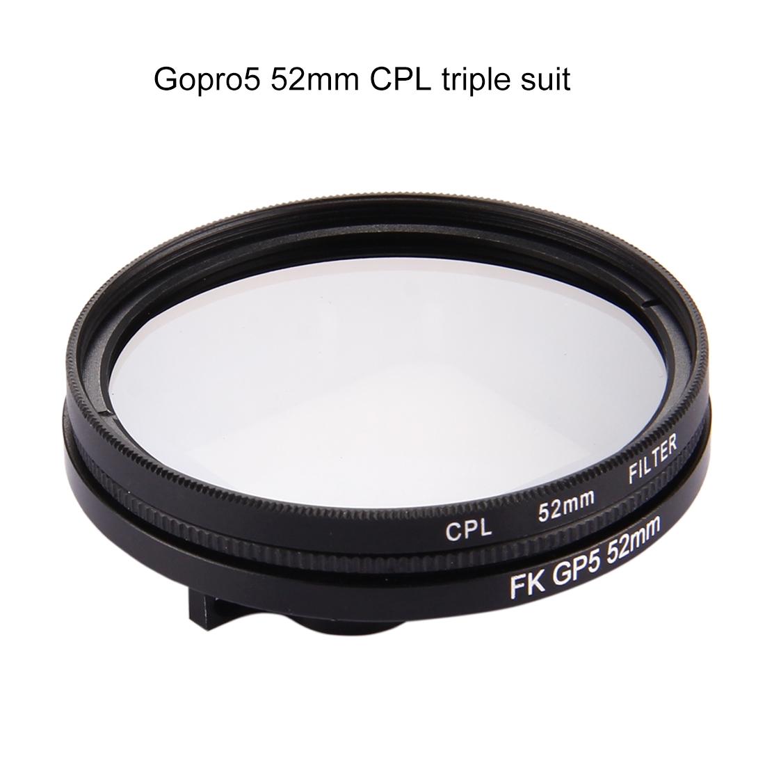 3-In-1 52Mm Round Cpl Lens Filter For Gopro Hero7 With Cap-1915197176921853956