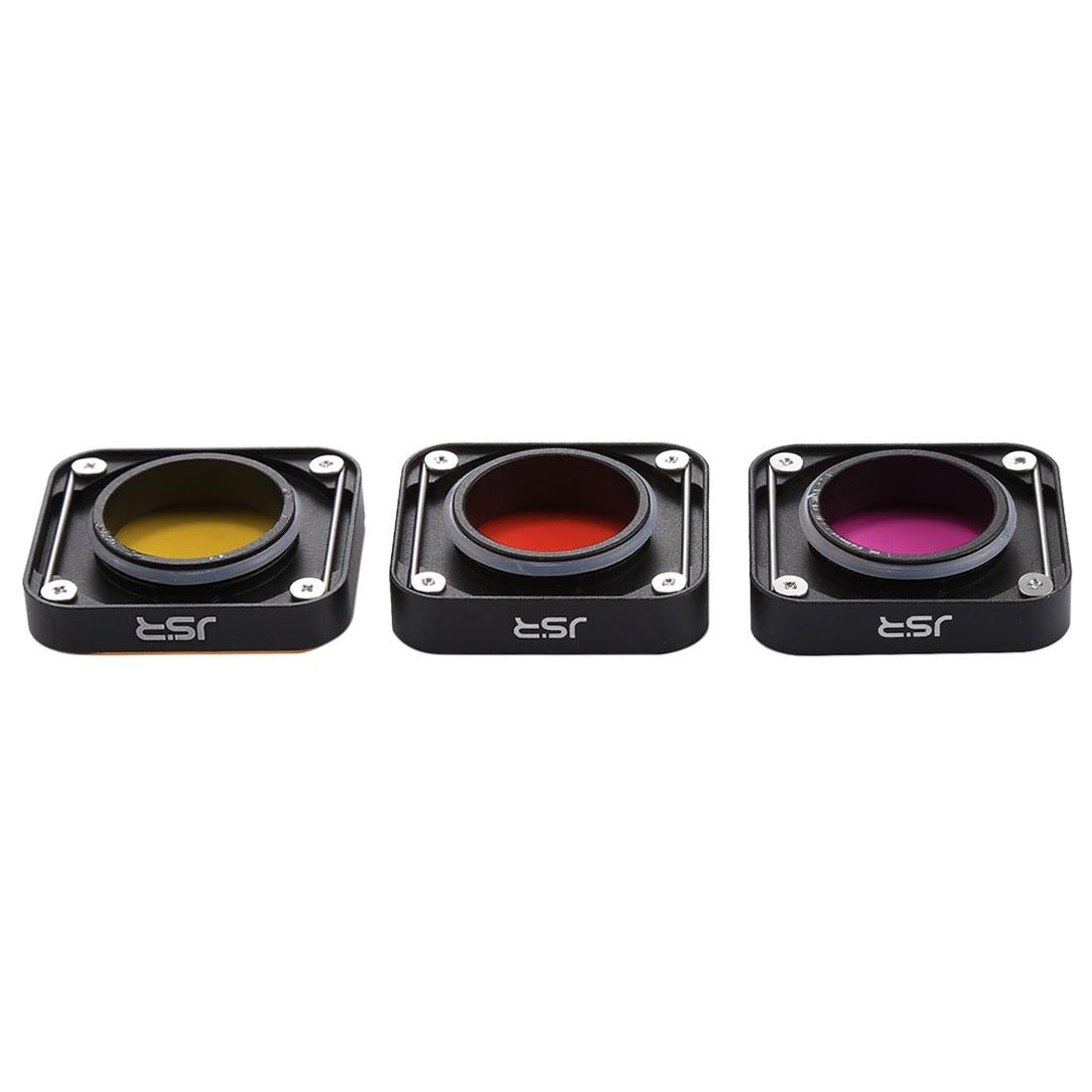 3-In-1 Snap-On Lens Filter For Gopro Hero6 / 5 - Red Yellow Purple-1915197155333771267