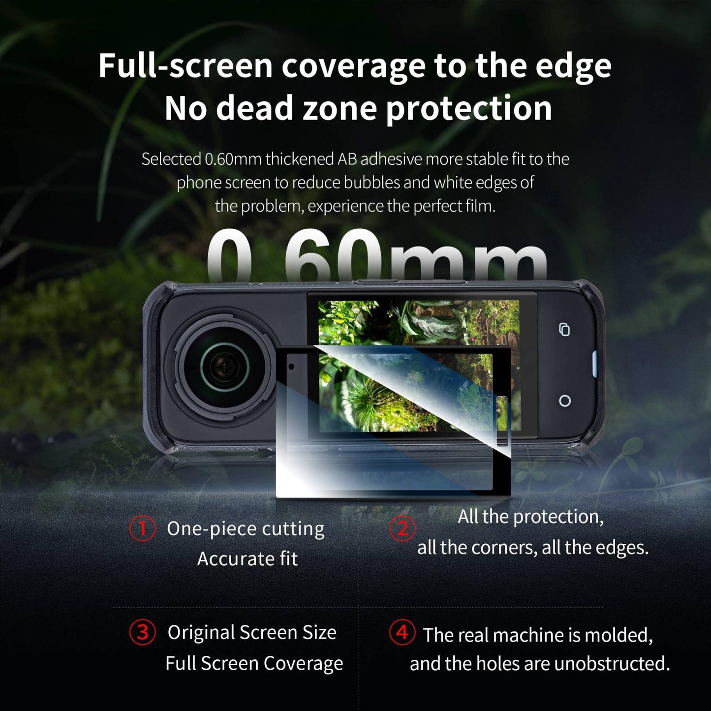 2-Pack Tempered Glass Film For Insta360 X4 - Hd Quality-1915196706530660357