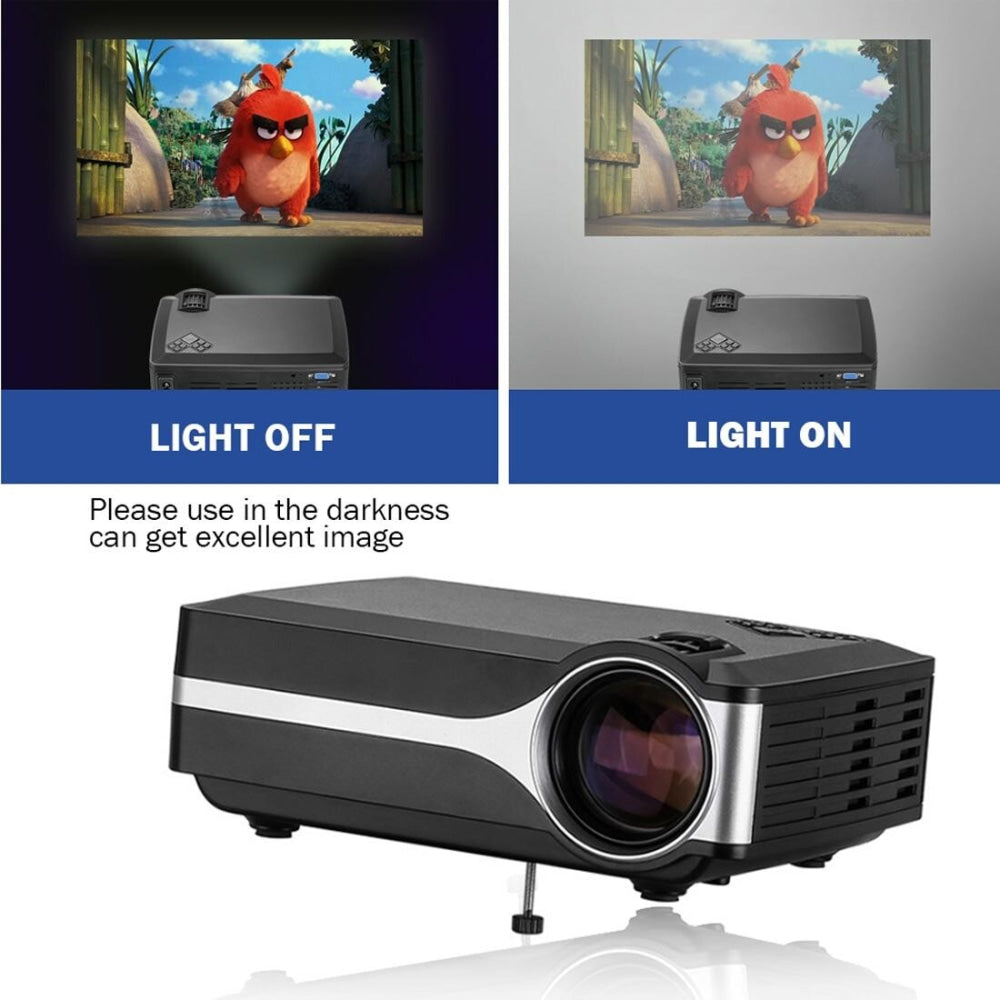 4 Lcd Projector - 80 Lumens Hd 800X480 Vga / Hdmi - Black-1915196716211113991