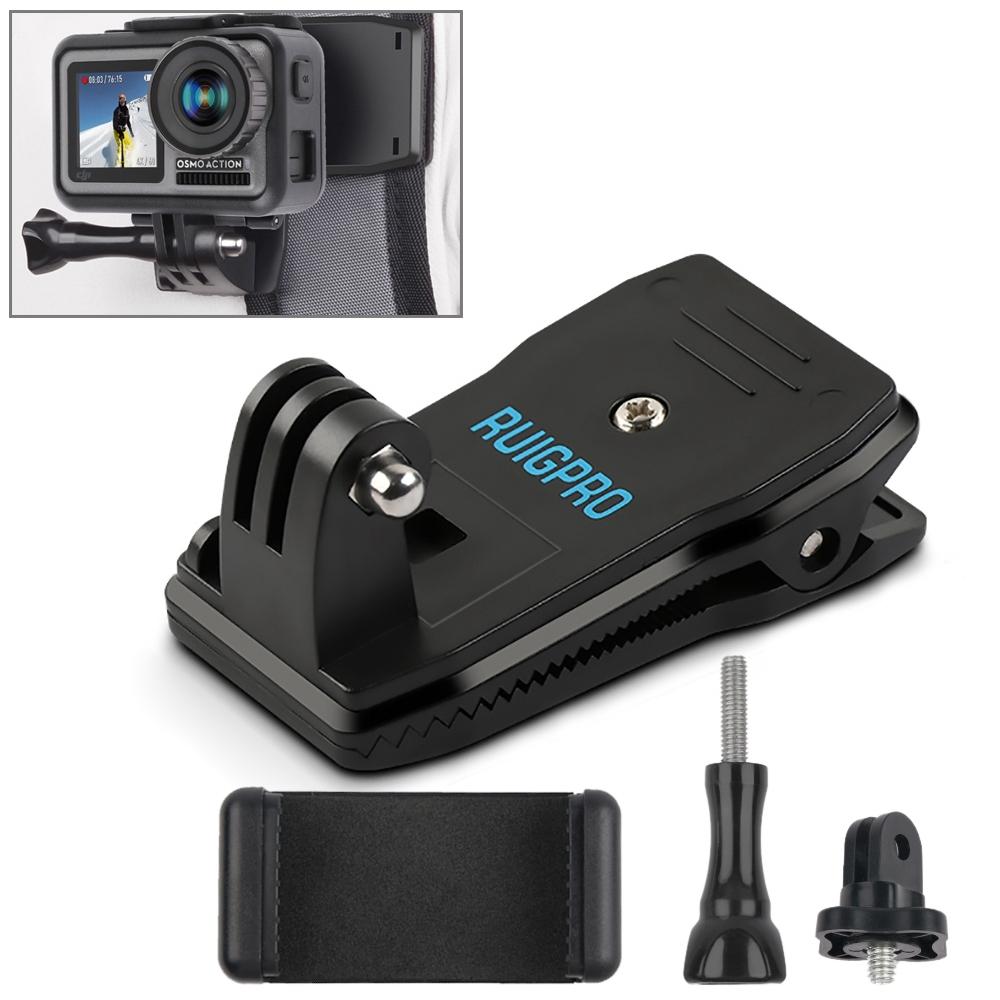 360 Degree Rotation Backpack Mount For Gopro Dji Xiaoyi & Other Action Cameras-1915196770481213440