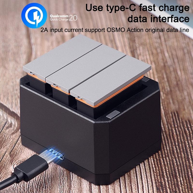 Led Indicator Usb Triple Batteries For Dji Action - Compact-1915196760079339524