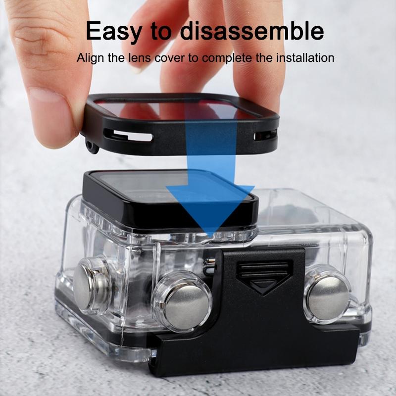 Waterproof Diving Case Kit For Dji Action 1 With Lens Filter - Underwater-1915197530161942536